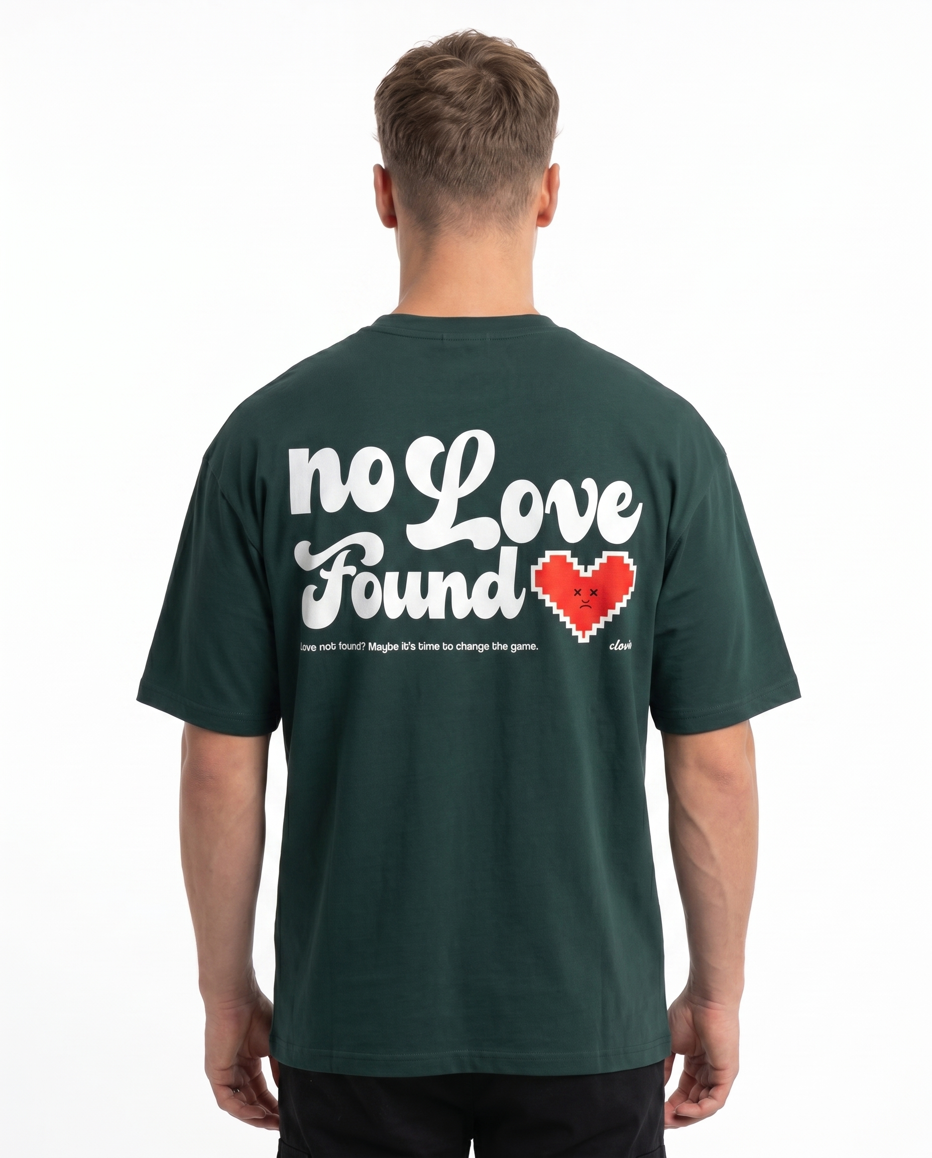 No love Bottle Green back