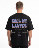 Call my lawyer Black back print
