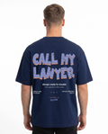 Call my lawyer Light Navy back print