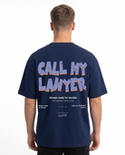 Call my lawyer Light Navy back print