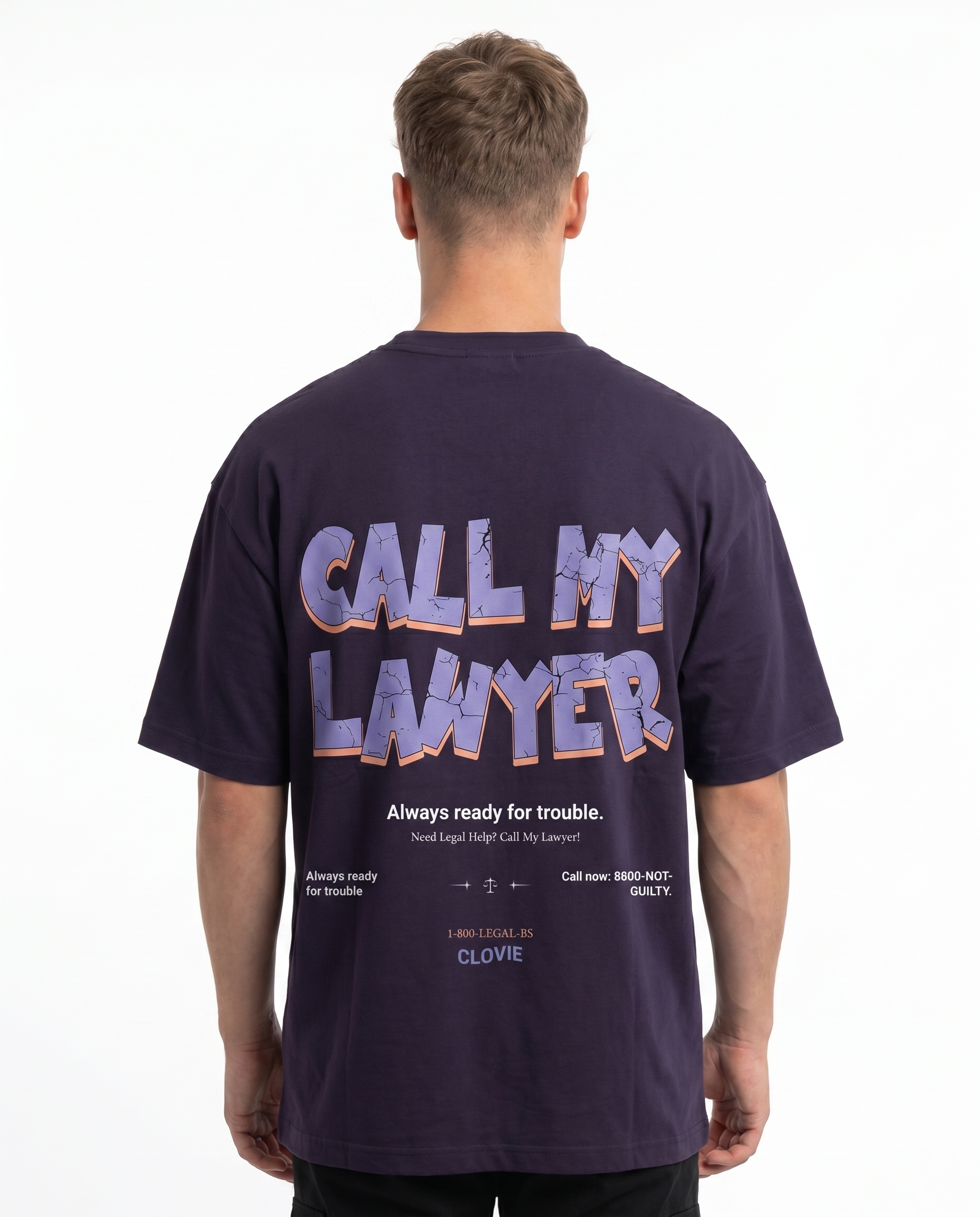 Call my lawyer Purple Night back print