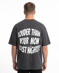 Louder Charcoal back text