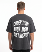 Louder Charcoal back text