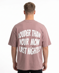 Louder Dusk Rose back text