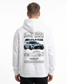 Mercedes-AMG GT Oversized Hoodie Arctic White - model back print