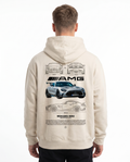 Mercedes-AMG GT Oversized Hoodie White Sand - model back print