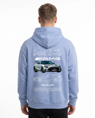 Mercedes-AMG GT Oversized Hoodie Powder Blue - model back print