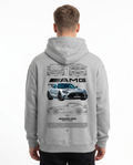 Mercedes-AMG GT Oversized Hoodie Light Asphalt - model back print