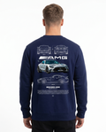 Mercedes-AMG GT Sweater Navy Blue - model back print