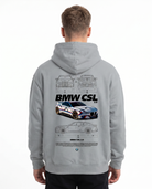 BMW CSL 3.0 Oversized Hoodie Light Asphalt - model back print