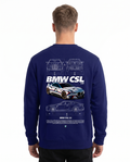 BMW CSL 3.0 Sweater Navy Blue - model back print