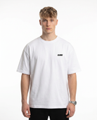 Born to ride Oversized Tee White - model front