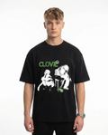 Lost dream Oversized Tee Black Vorderansicht - CLOVIE Streetwear