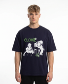 Lost dream Oversized Tee Navy Vorderansicht - CLOVIE Streetwear