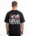 Vienna Oversized Tee Schwarz Rueckansicht - CLOVIE Streetwear