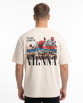 Vienna Oversized Tee Natural Raw Rueckansicht - CLOVIE Streetwear