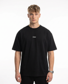 Bird universum Oversized Tee Schwarz Vorderansicht - CLOVIE Streetwear
