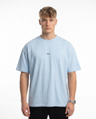 Bird universum Oversized Tee Babyblau Vorderansicht - CLOVIE Streetwear