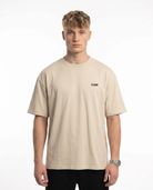 Eat pssy vegan Oversized Tee Sand Vorderansicht - CLOVIE Streetwear