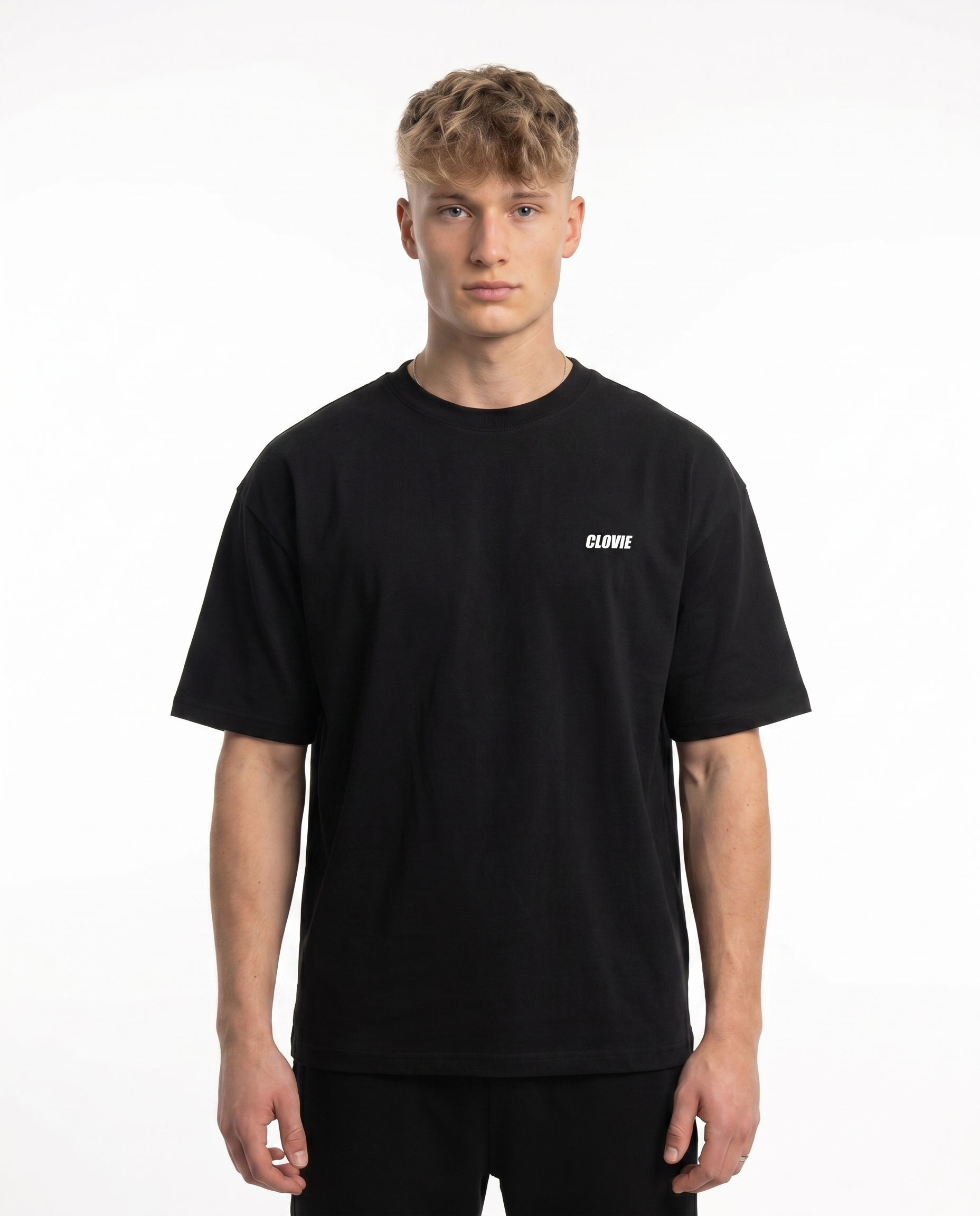 Eat pssy vegan Oversized Tee Black Vorderansicht - CLOVIE Streetwear
