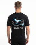 Bird universum Standard Tee Schwarz Rueckansicht - CLOVIE Streetwear