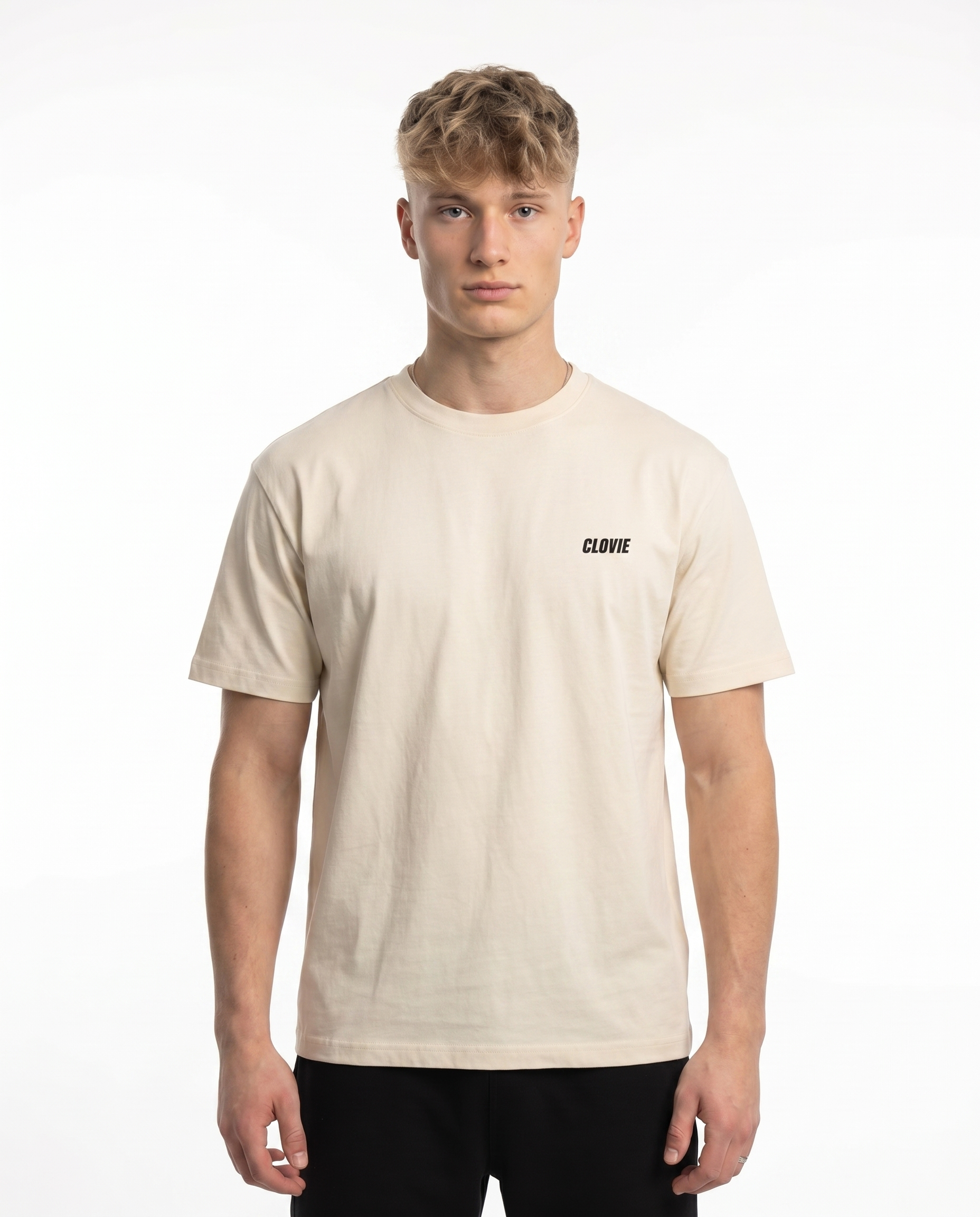 Bird universum Standard Tee Natural Raw Vorderansicht - CLOVIE Streetwear