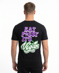 Eat pssy vegan Standard Tee Black Rueckansicht