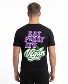 Eat pssy vegan Standard Tee Black Rueckansicht