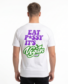Eat p*ssy it's vegan Oversized Tee White - model back print (reused from Standard Tee)