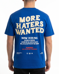 More haters wanted Standard Tee Sport Royal Rueckansicht