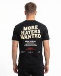 More haters wanted Standard Tee Black Rueckansicht
