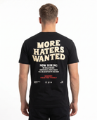 More haters wanted Standard Tee Black Rueckansicht
