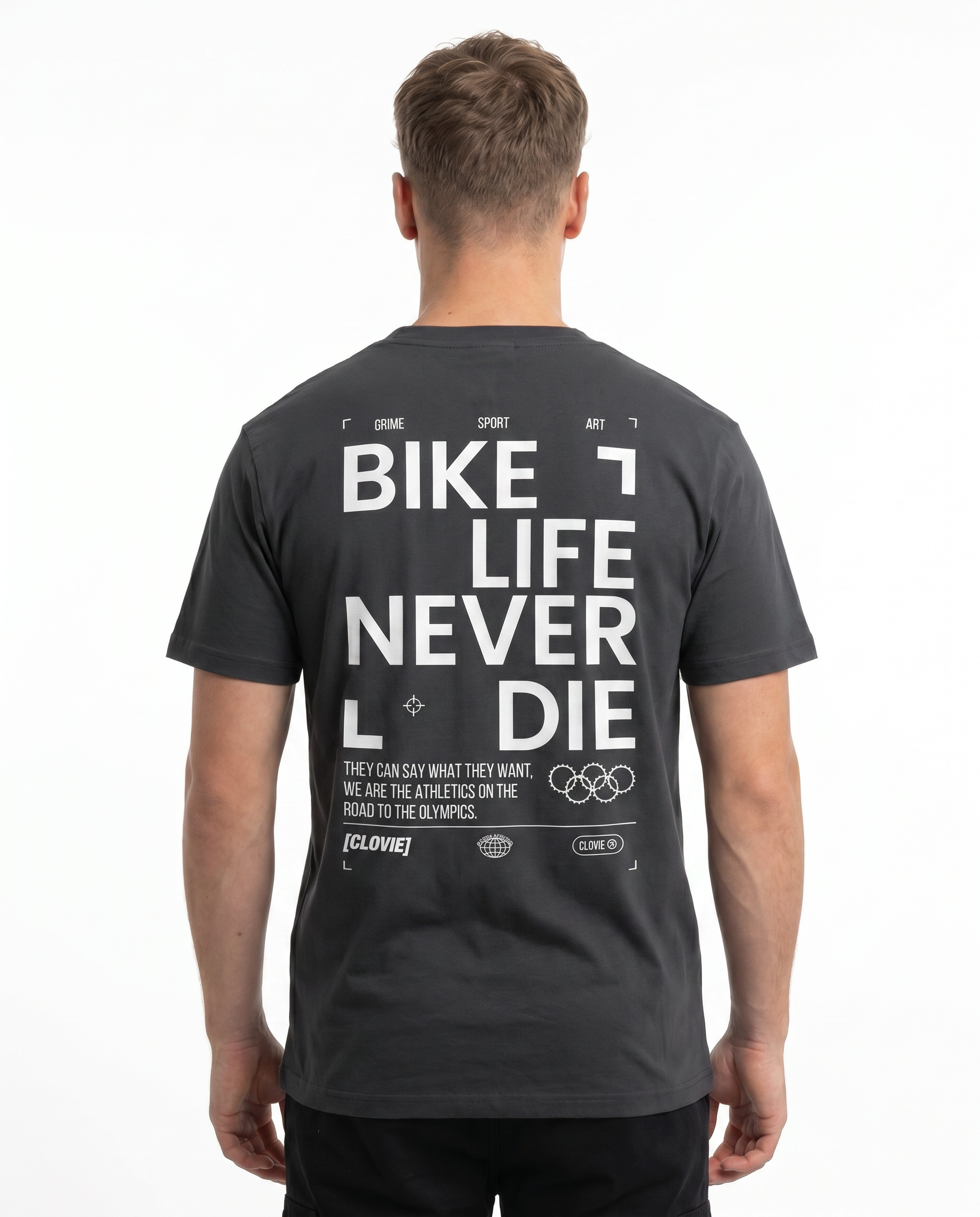 Bike life Standard Tee Anthracite Rueckansicht