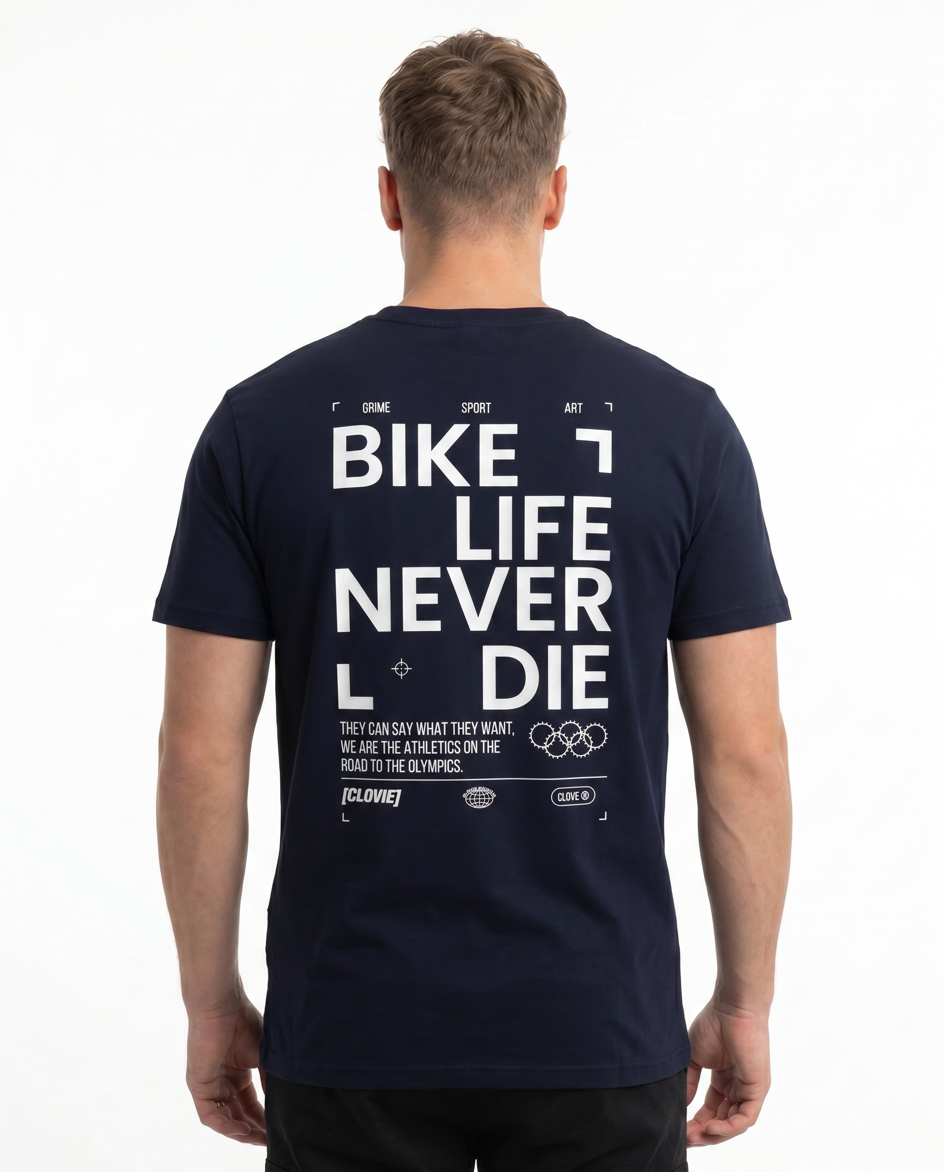Bike life Standard Tee French Navy Rueckansicht