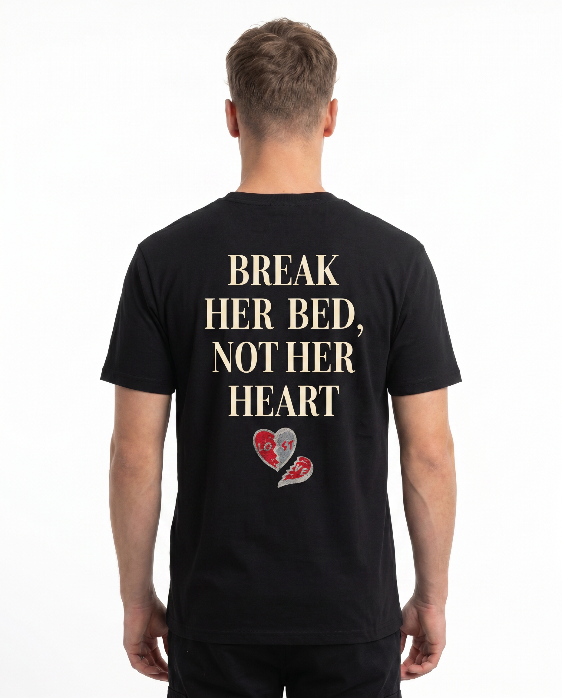 Break her bed Standard Tee Black Rueckansicht