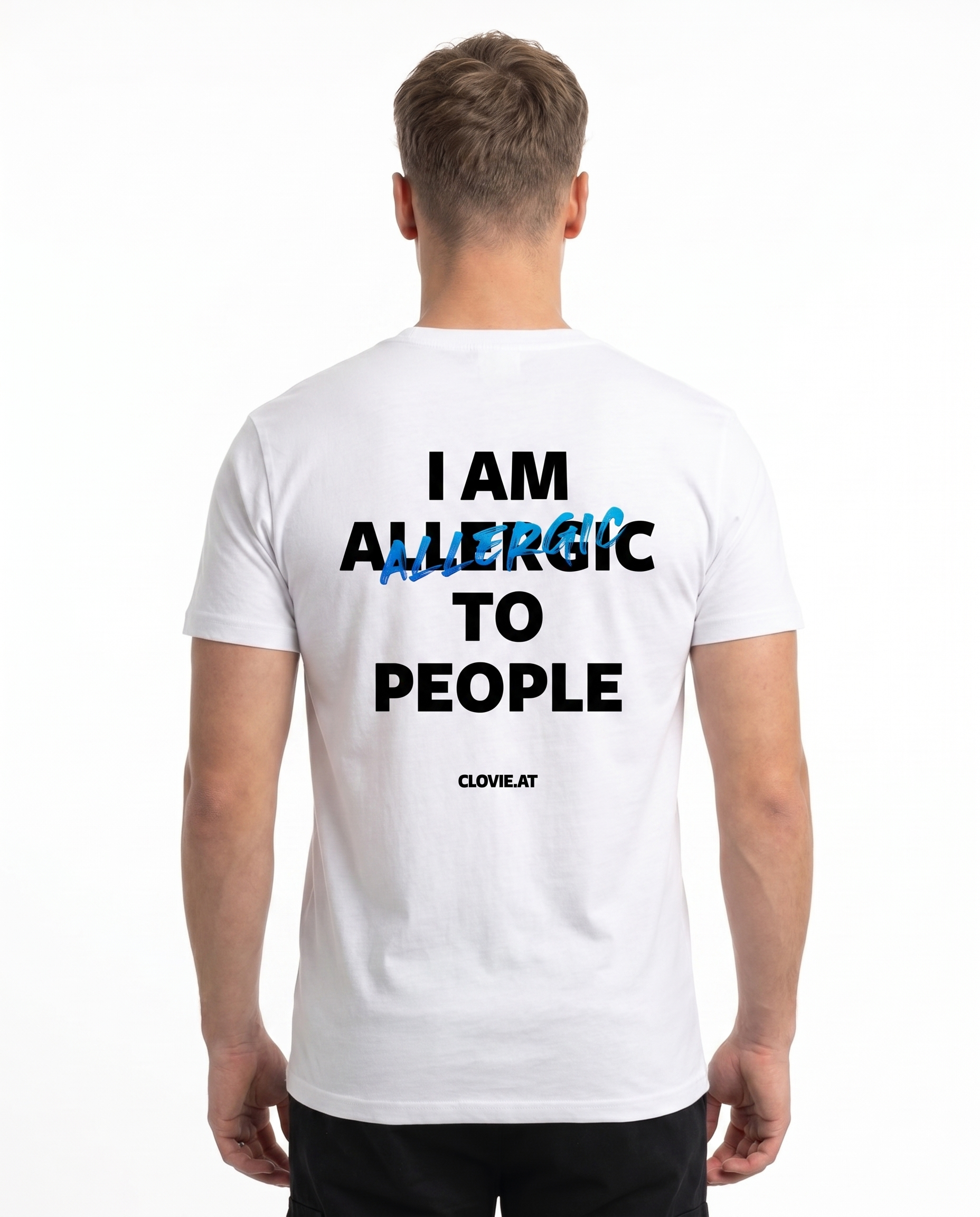 I am allergic Standard Tee White Rueckansicht