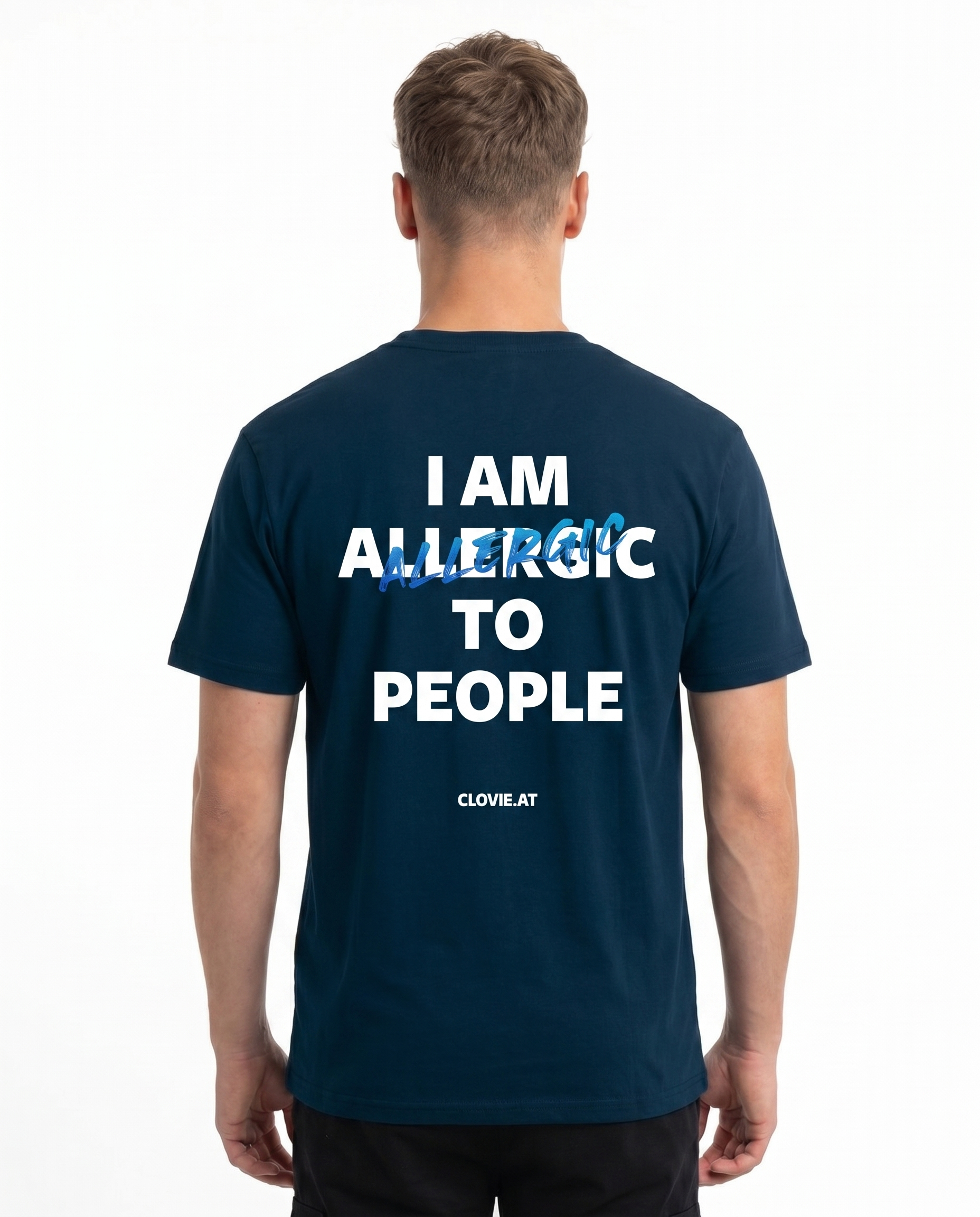 I am allergic Standard Tee Sport Dark Navy Rueckansicht