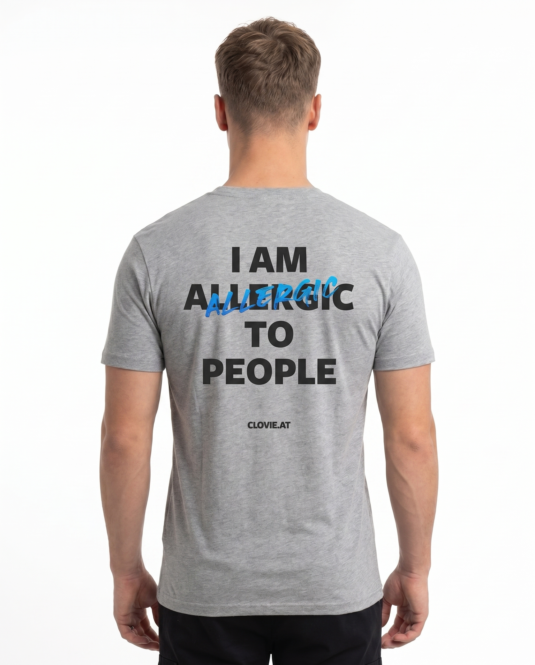 I am allergic Standard Tee Sport Grey Heather Rueckansicht