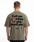 Call me when you need me OVS Khaki Rueckseite