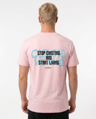 Stop existing and start living Standard Tee Light Pink Rueckansicht