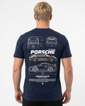 Porsche 911 GT3 RS Standard Tee French Navy Rueckansicht