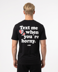 Text me Standard Tee Black Rueckansicht