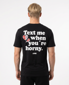 Text me Standard Tee Black Rueckansicht