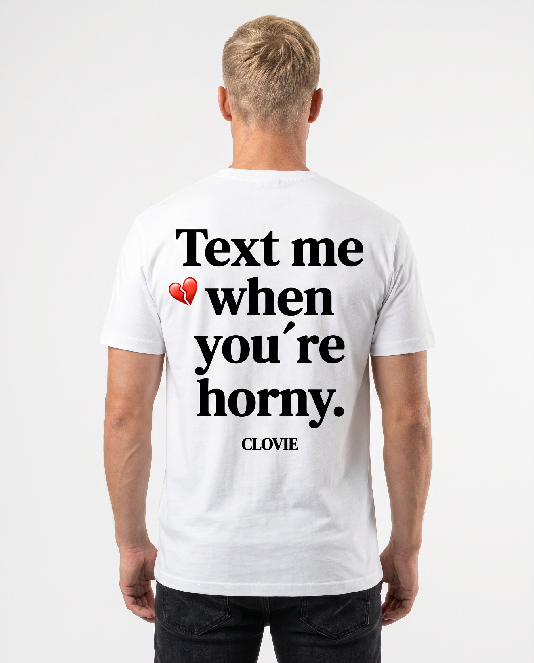 Text me Standard Tee White Rueckansicht