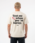Text me Standard Tee Natural Raw Rueckansicht