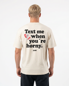 Text me Standard Tee Natural Raw Rueckansicht