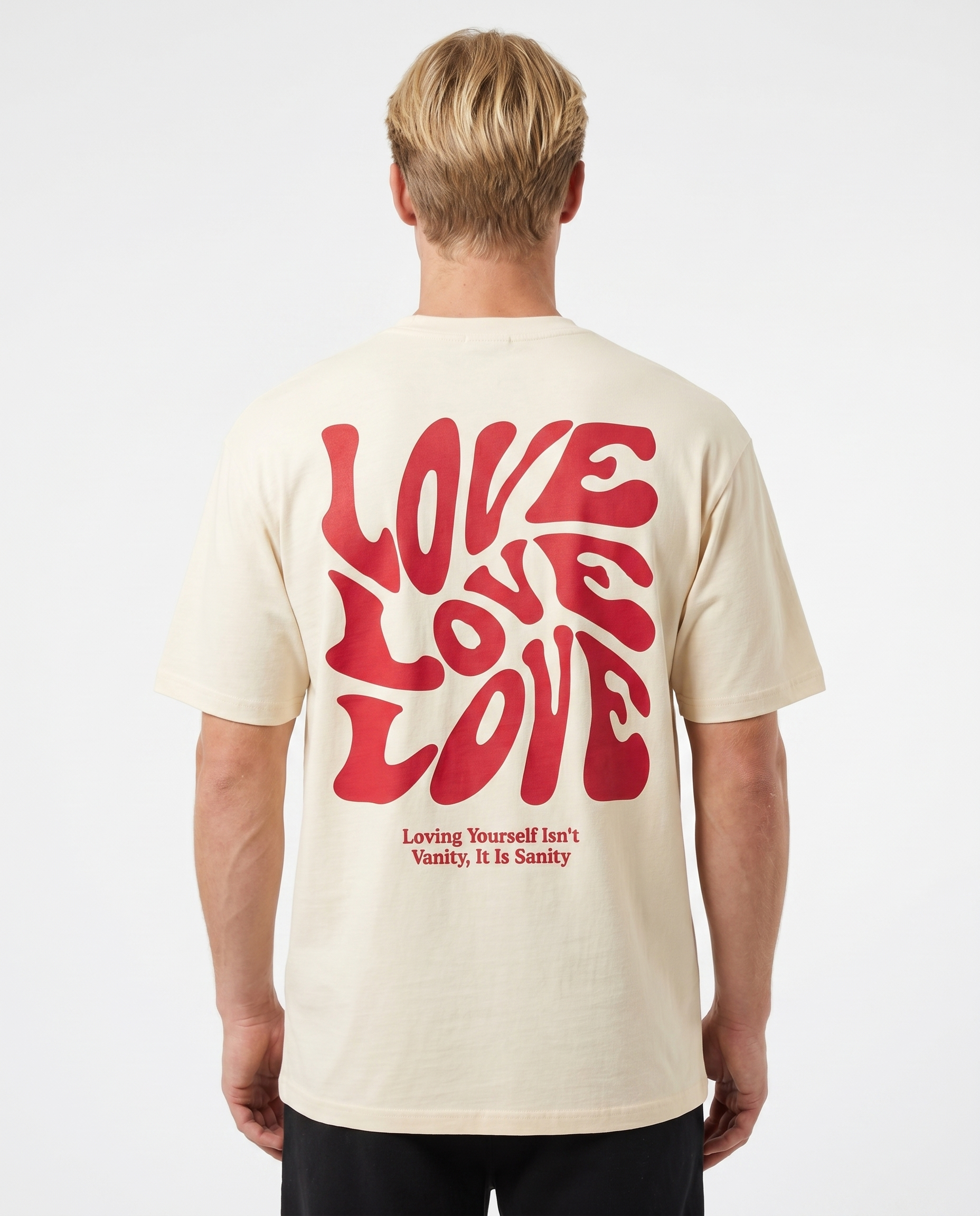 Loving yourself Standard Tee Natural Raw Rueckansicht