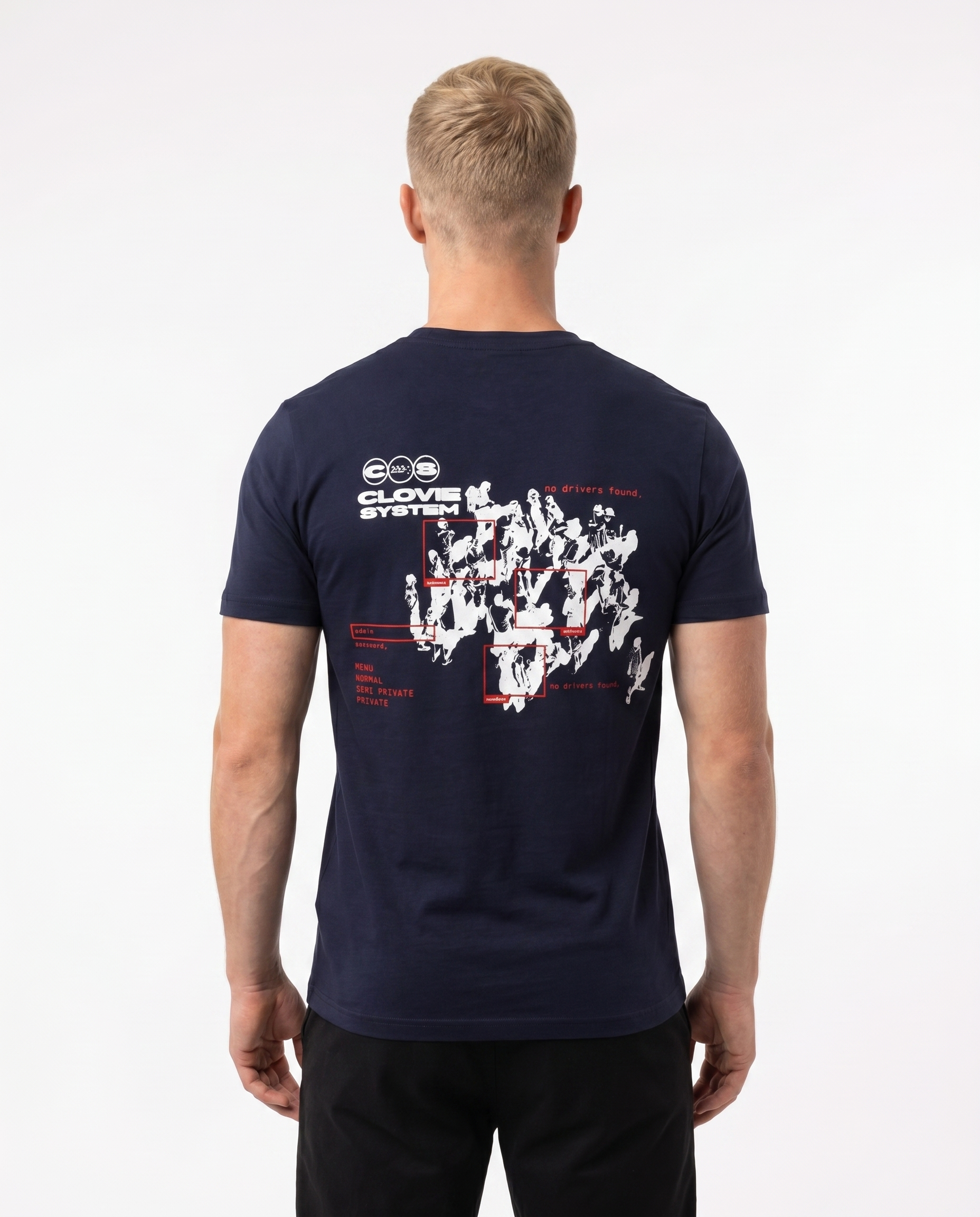 Clovie system Standard Tee French Navy Rueckansicht