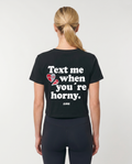 Text me Cropped Tee Black Rueckansicht