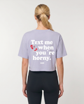 Text me Cropped Tee Soft Lilac Rueckansicht